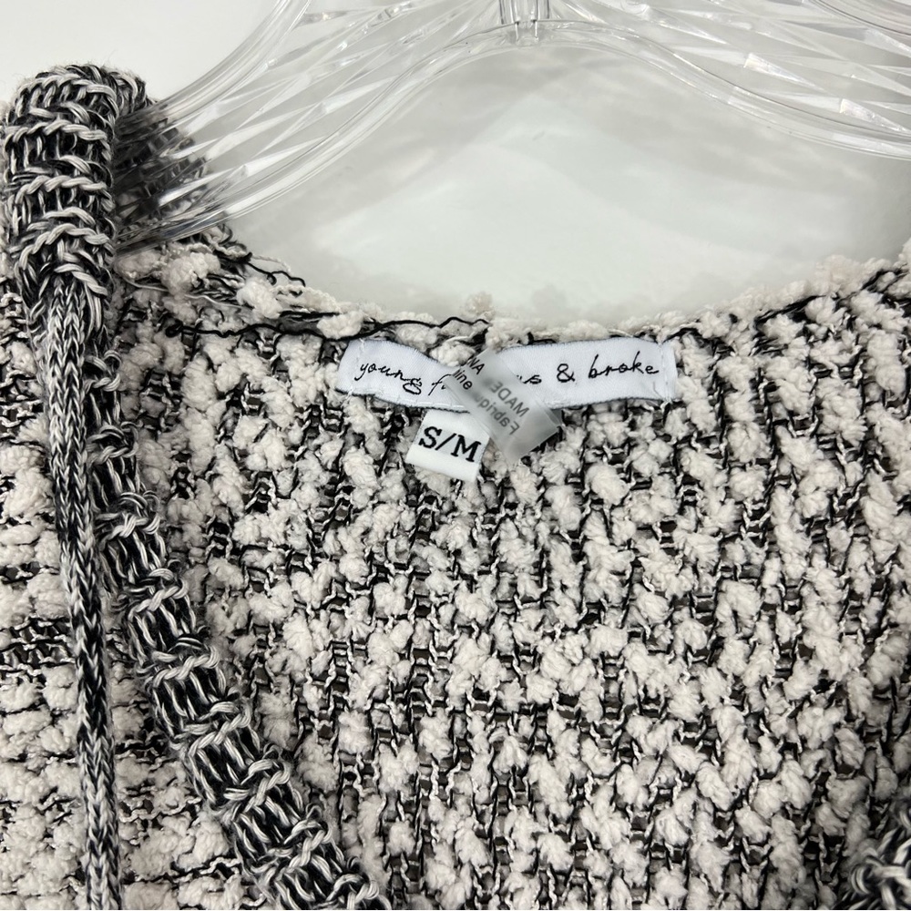 Young Fabulous & Broke Popcorn Knit Hoodie Size S/M - Picture 8 of 9